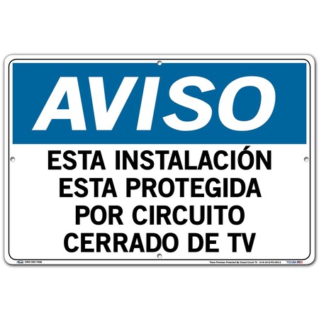 Vestil Polystyrene Sign, 12-1/2" Height, 18-1/2" Width, Polystyrene, Rectangle, Spanish SI-N-34-D-PS-040-S